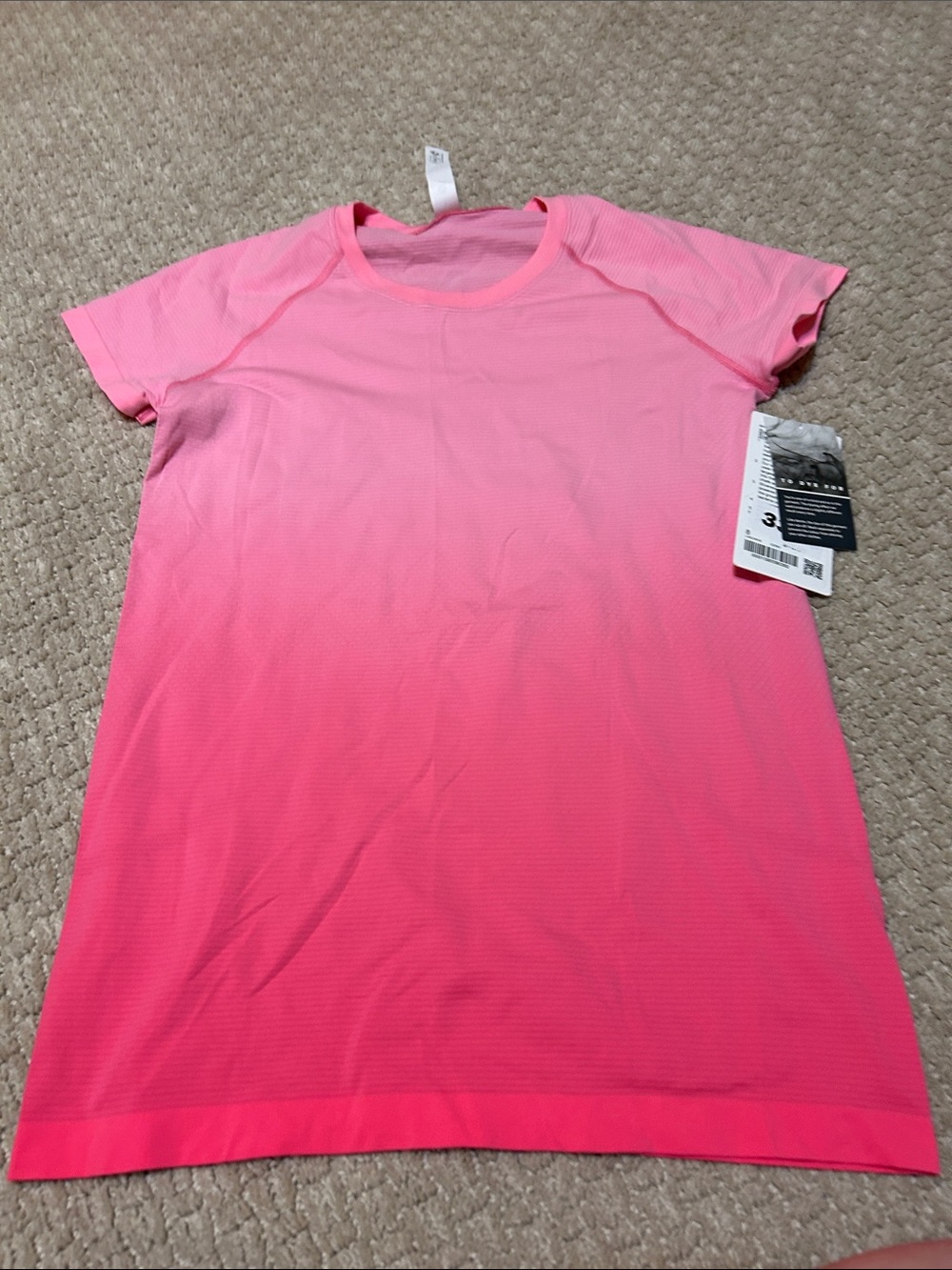 Lululemon Swiftly Tech Short Sleeve 2.0 Ombré pink flaw NWT 8 - Picture 1 of 3